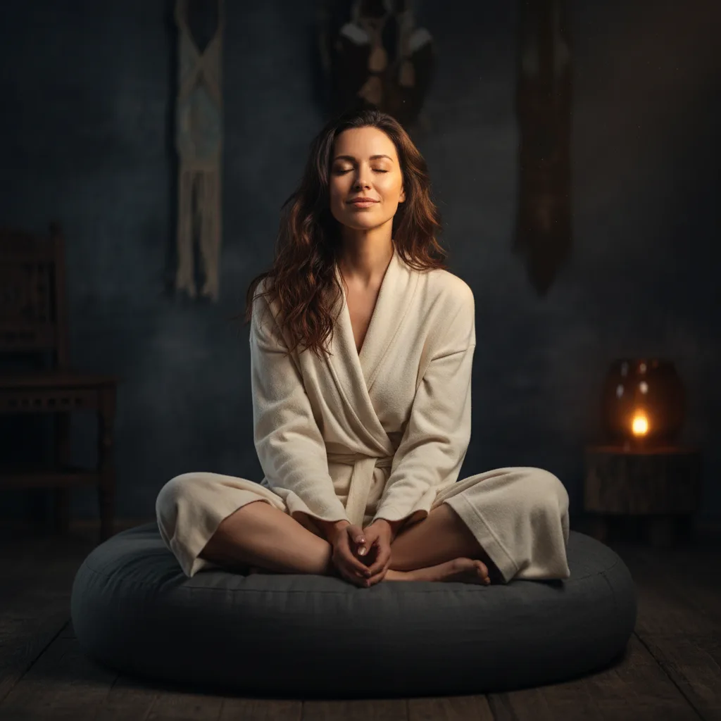 Breathwork practice at dusk